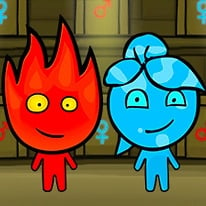 Niño fuego y niña agua - Fireboy and Watergirl The Forest Temple -  Minijuegos