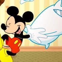 Mickey And Friends In Pillow Fight