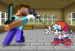 FNF: Boyfriend Sings Minecraft Revenge FNF mod jogo online