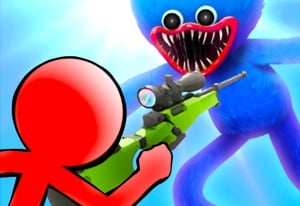 Red Stickman vs Monster School 🔥 Play online