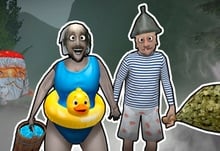Granny In Sauna